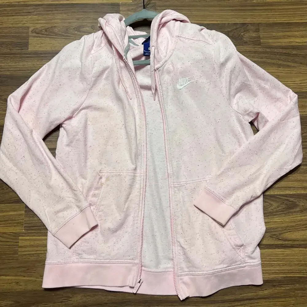 Nike Gym Vintage Full-Zip Women's Hoodie in Pink Confetti Speckle